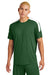 Sport-Tek ST100 Mens Moisture Wicking Competitor United Short Sleeve Crewneck T-Shirt Forest Green/White Model Front