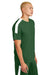 Sport-Tek ST100 Mens Moisture Wicking Competitor United Short Sleeve Crewneck T-Shirt Forest Green/White Model Side