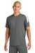 Sport-Tek ST100 Mens Moisture Wicking Competitor United Short Sleeve Crewneck T-Shirt Iron Grey/White Model Front