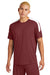 Sport-Tek ST100 Mens Moisture Wicking Competitor United Short Sleeve Crewneck T-Shirt Maroon/White Model Front