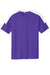 Sport-Tek ST100 Mens Moisture Wicking Competitor United Short Sleeve Crewneck T-Shirt Purple/White Flat Front