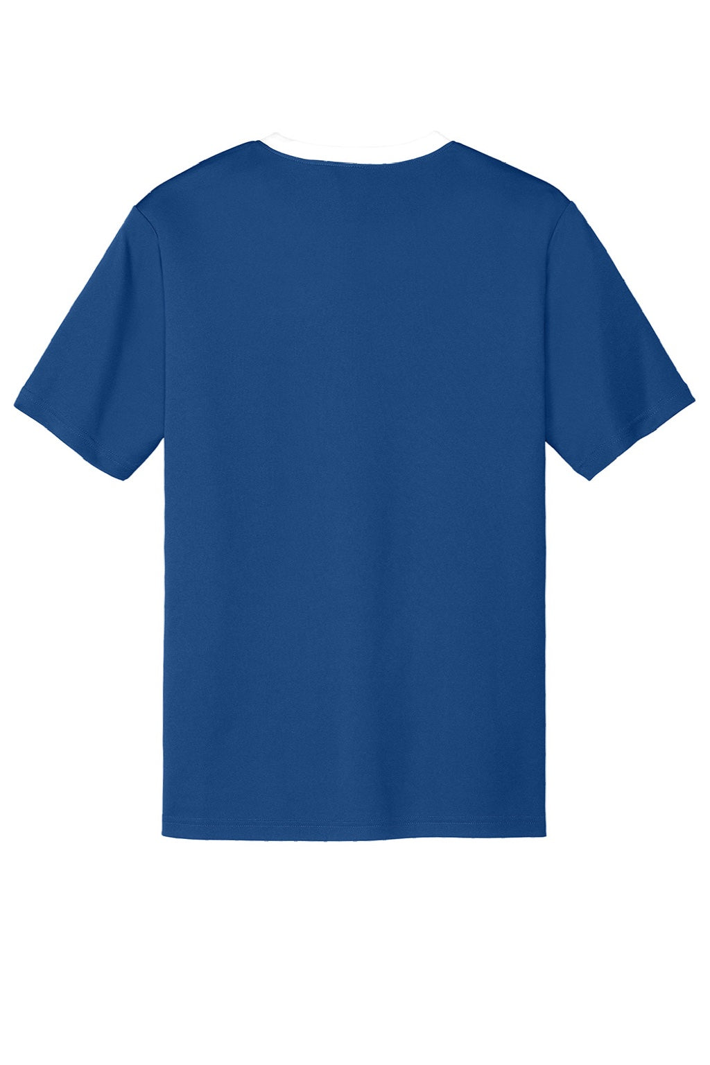 Sport-Tek ST100 Mens Moisture Wicking Competitor United Short Sleeve Crewneck T-Shirt Royal Blue/White Flat Back