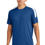 Sport-Tek Mens Moisture Wicking Competitor United Short Sleeve Crewneck T-Shirt - Royal Blue/White - Closeout