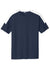 Sport-Tek ST100 Mens Moisture Wicking Competitor United Short Sleeve Crewneck T-Shirt True Navy Blue/White Flat Front