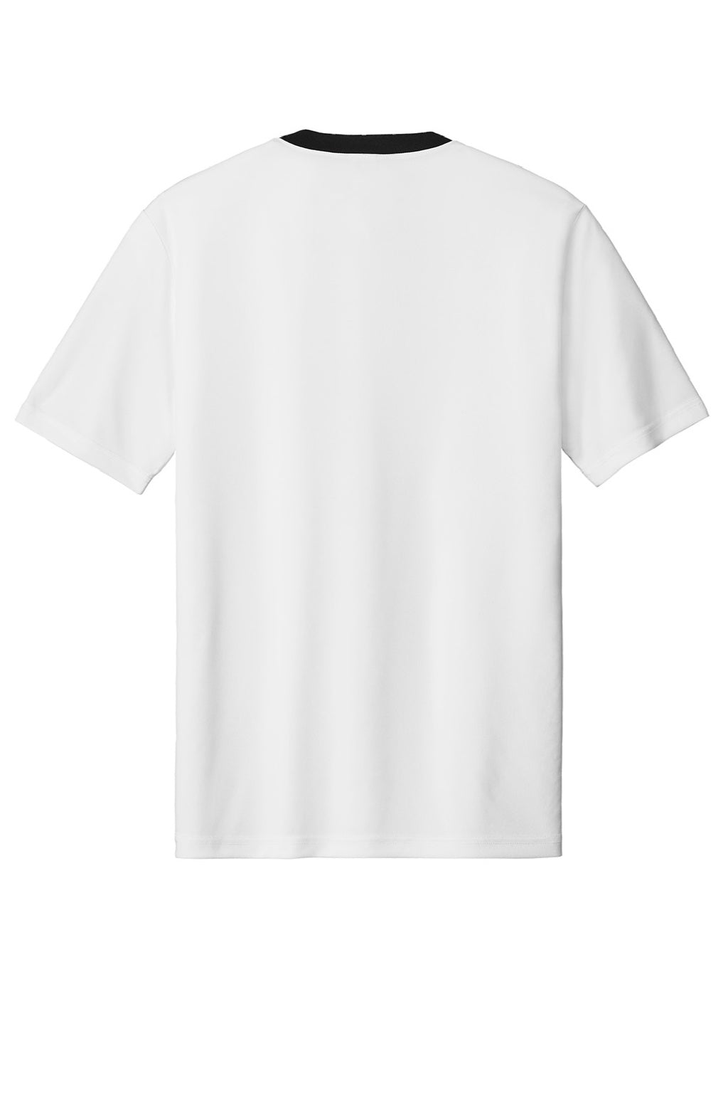Sport-Tek ST100 Mens Moisture Wicking Competitor United Short Sleeve Crewneck T-Shirt White/Black Flat Back