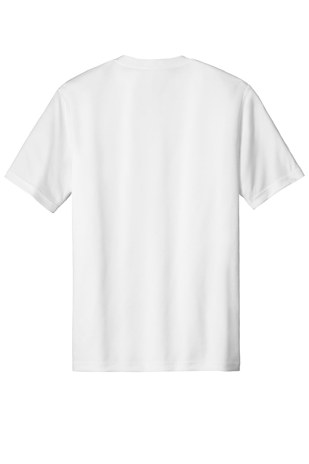 Sport-Tek ST100 Mens Moisture Wicking Competitor United Short Sleeve Crewneck T-Shirt White Flat Back