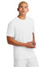 Sport-Tek ST100 Mens Moisture Wicking Competitor United Short Sleeve Crewneck T-Shirt White Model Front