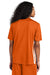 Sport-Tek ST101 Mens Moisture Wicking Competitor United Short Sleeve V-Neck T-Shirt Deep Orange/White Model Back