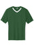 Sport-Tek ST101 Mens Moisture Wicking Competitor United Short Sleeve V-Neck T-Shirt Forest Green/White Flat Front