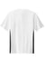 Sport-Tek ST101 Mens Moisture Wicking Competitor United Short Sleeve V-Neck T-Shirt White/Black Flat Back