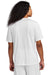 Sport-Tek ST101 Mens Moisture Wicking Competitor United Short Sleeve V-Neck T-Shirt White Model Back