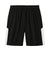 Sport-Tek ST103 Mens Moisture Wicking Competitor United Athletic Shorts Black/White Flat Front