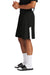 Sport-Tek ST103 Mens Moisture Wicking Competitor United Athletic Shorts Black/White Model Side