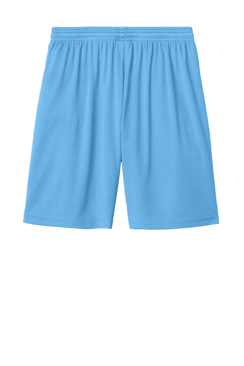Sport-Tek ST103 Mens Moisture Wicking Competitor United Athletic Shorts Carolina Blue/White Flat Back