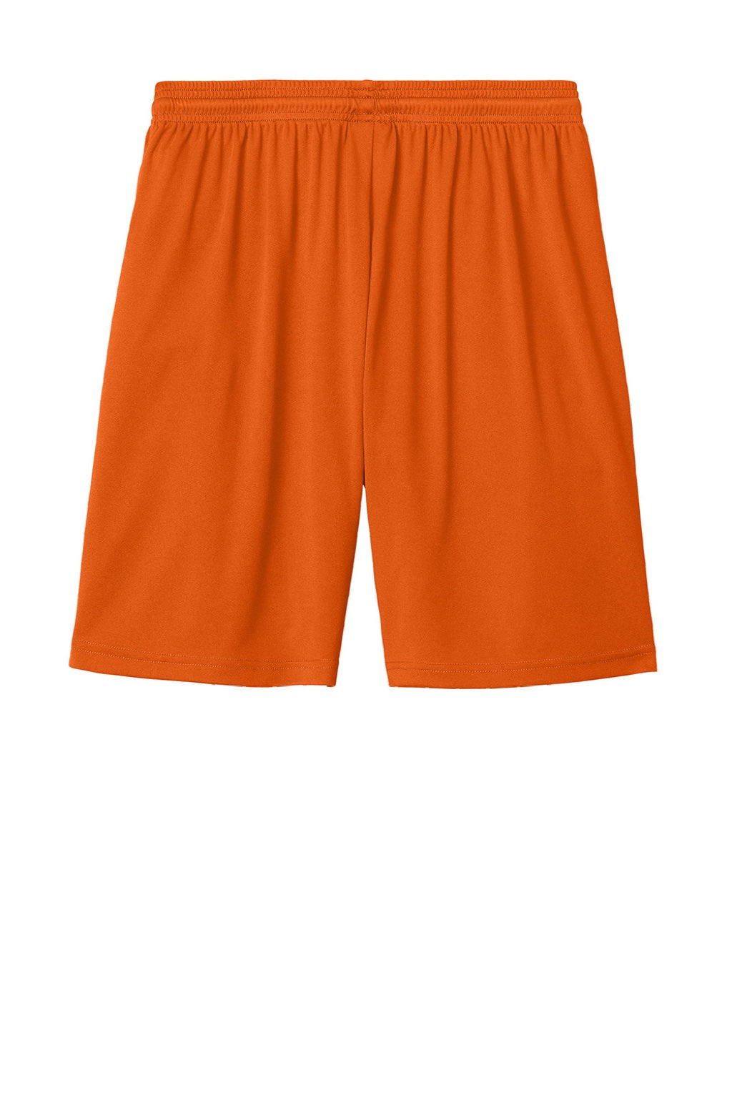 Sport-Tek ST103 Mens Moisture Wicking Competitor United Athletic Shorts Deep Orange/White Flat Back
