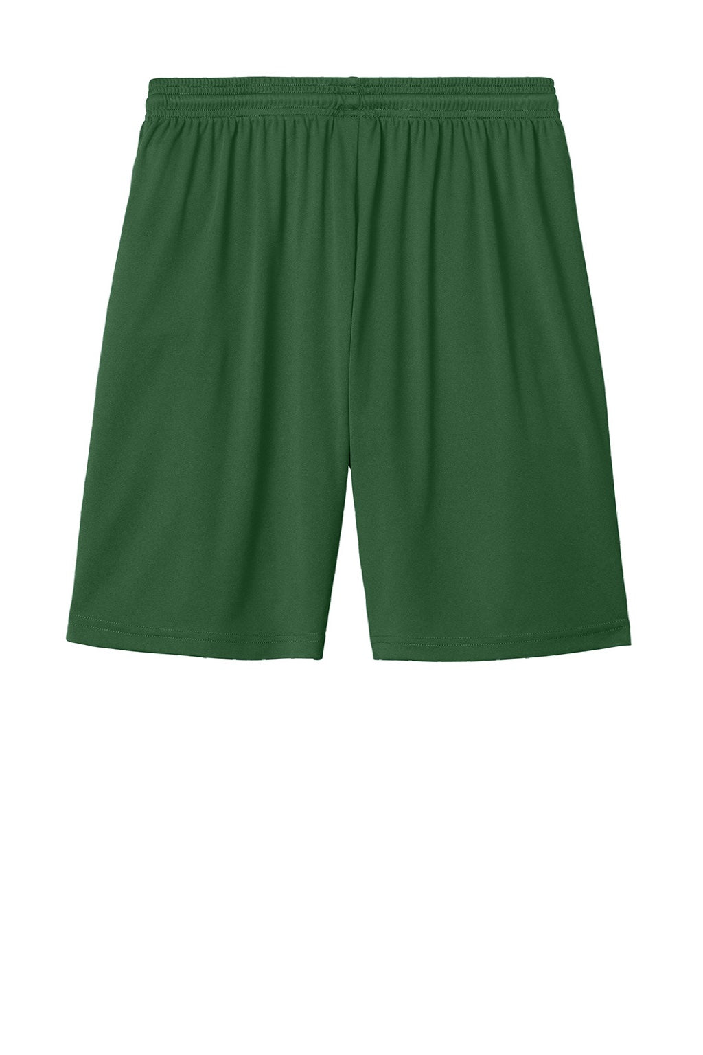 Sport-Tek ST103 Mens Moisture Wicking Competitor United Athletic Shorts Forest Green/White Flat Back