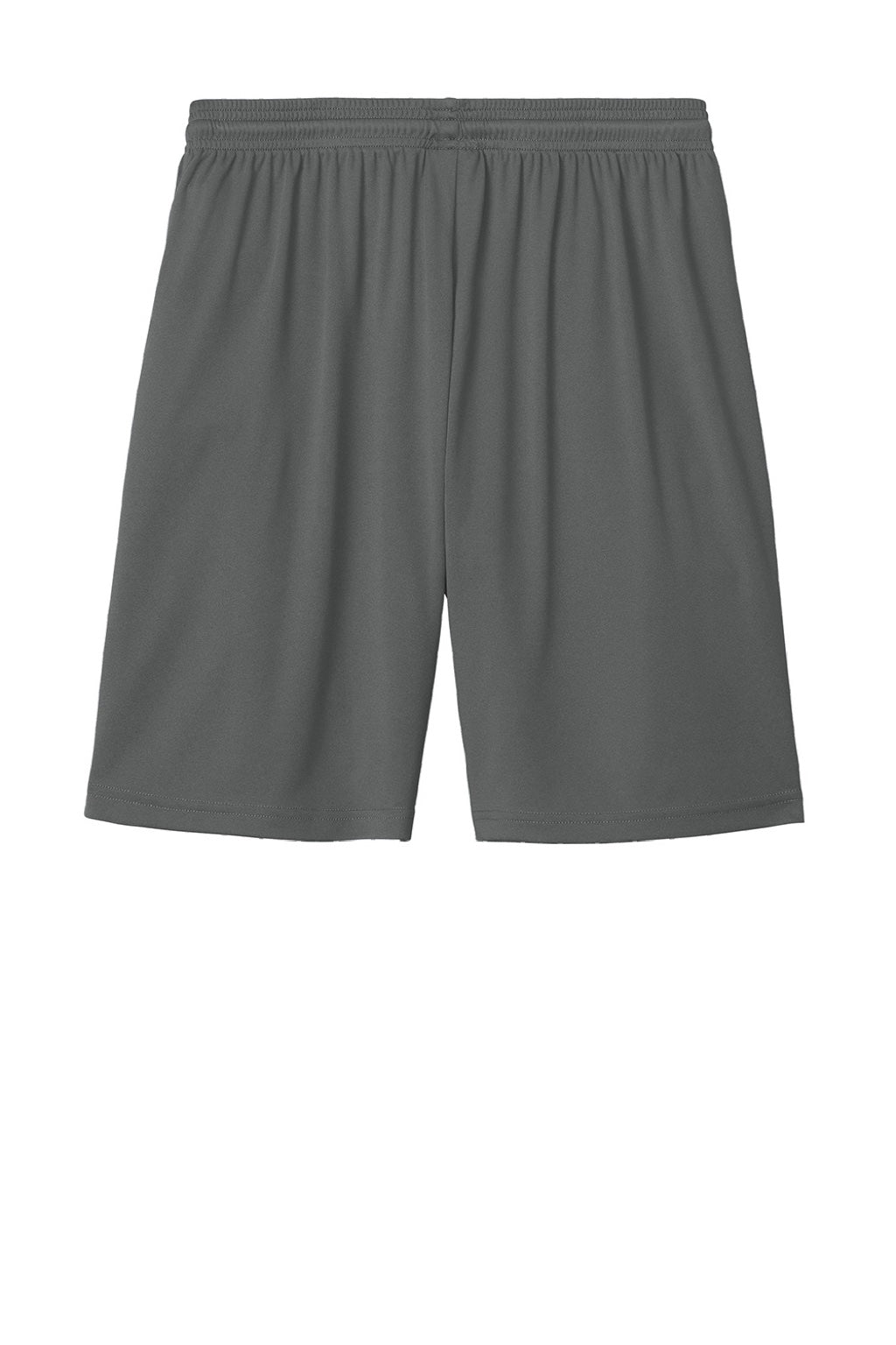 Sport-Tek ST103 Mens Moisture Wicking Competitor United Athletic Shorts Iron Grey/White Flat Back