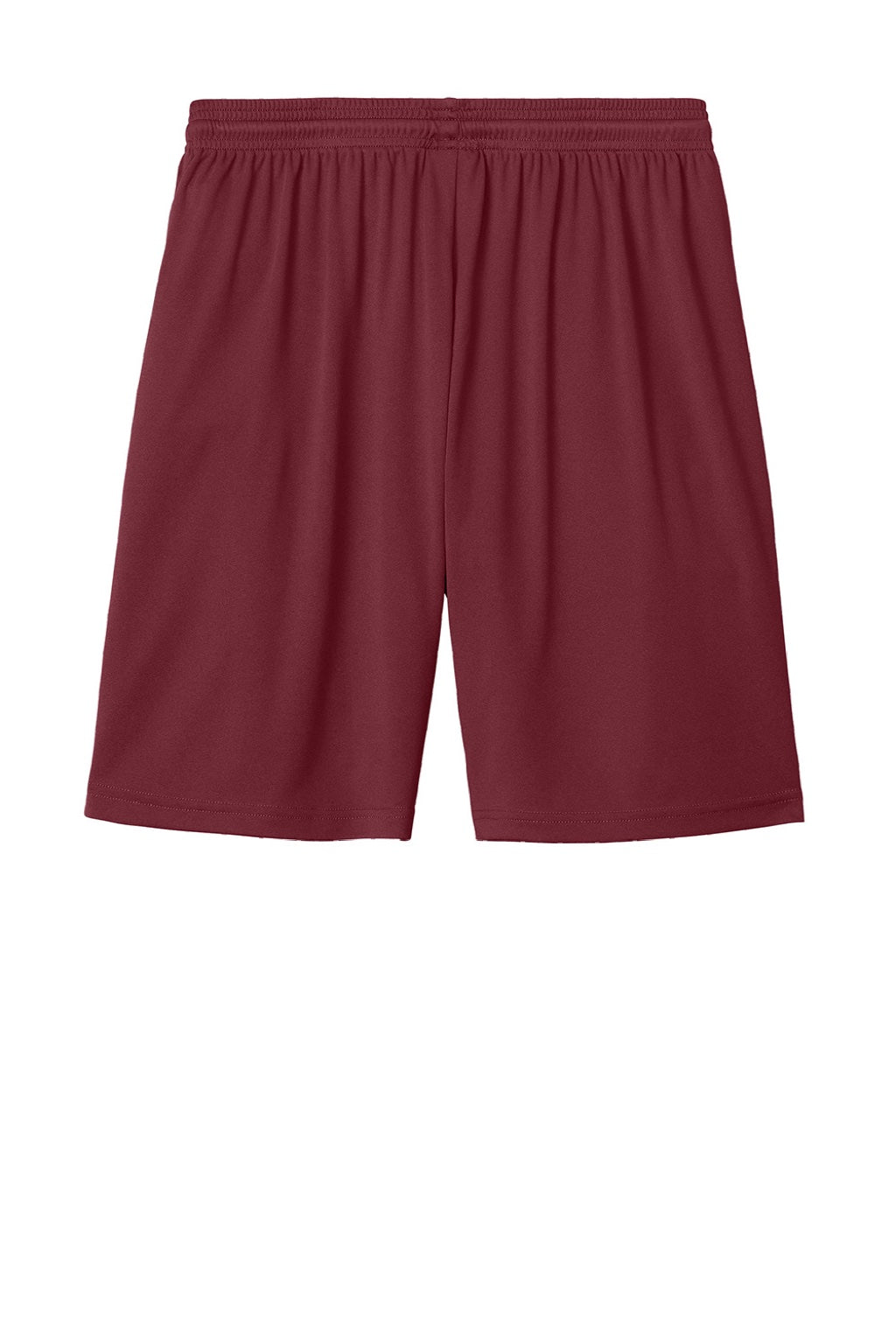 Sport-Tek ST103 Mens Moisture Wicking Competitor United Athletic Shorts Maroon/White Flat Back
