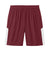Sport-Tek ST103 Mens Moisture Wicking Competitor United Athletic Shorts Maroon/White Flat Front