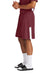 Sport-Tek ST103 Mens Moisture Wicking Competitor United Athletic Shorts Maroon/White Model Side