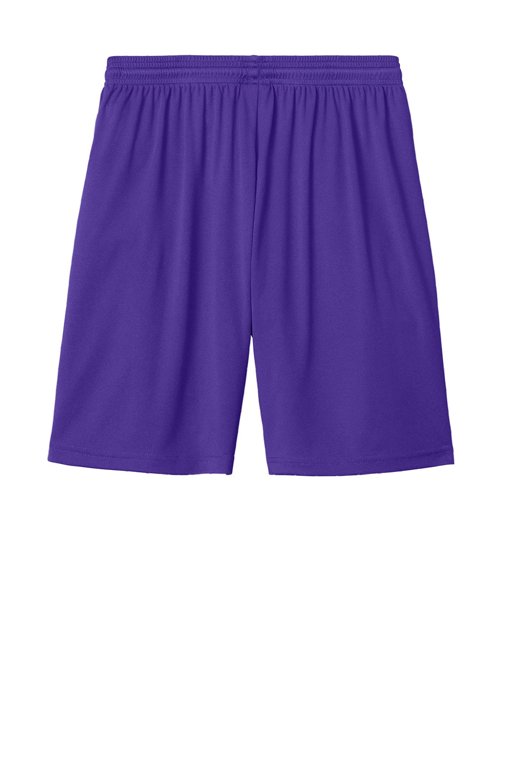Sport-Tek ST103 Mens Moisture Wicking Competitor United Athletic Shorts Purple/White Flat Back