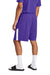 Sport-Tek ST103 Mens Moisture Wicking Competitor United Athletic Shorts Purple/White Model Back