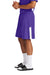 Sport-Tek ST103 Mens Moisture Wicking Competitor United Athletic Shorts Purple/White Model Side