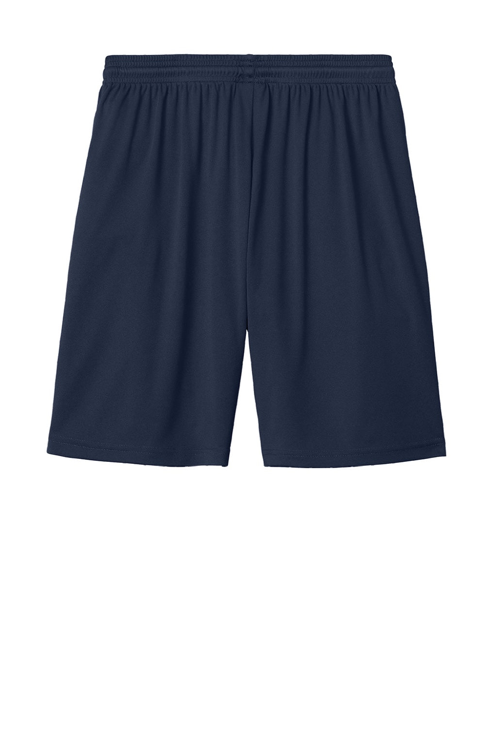 Sport-Tek ST103 Mens Moisture Wicking Competitor United Athletic Shorts True Navy Blue/White Flat Back