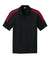Sport-Tek ST104 Mens Moisture Wicking Competitor United Short Sleeve Polo Shirt Black/Deep Red Flat Front