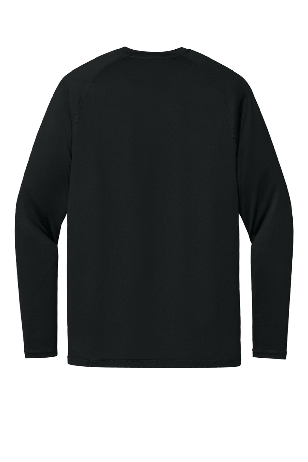 Sport-Tek ST120LS Mens PosiCharge Compression Long Sleeve Crewneck T-Shirt Black Flat Back