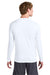 Sport-Tek ST120LS Mens PosiCharge Compression Long Sleeve Crewneck T-Shirt White Model Back