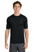 Sport-Tek ST120 Mens PosiCharge Compression Short Sleeve Crewneck T-Shirt Black Model Front
