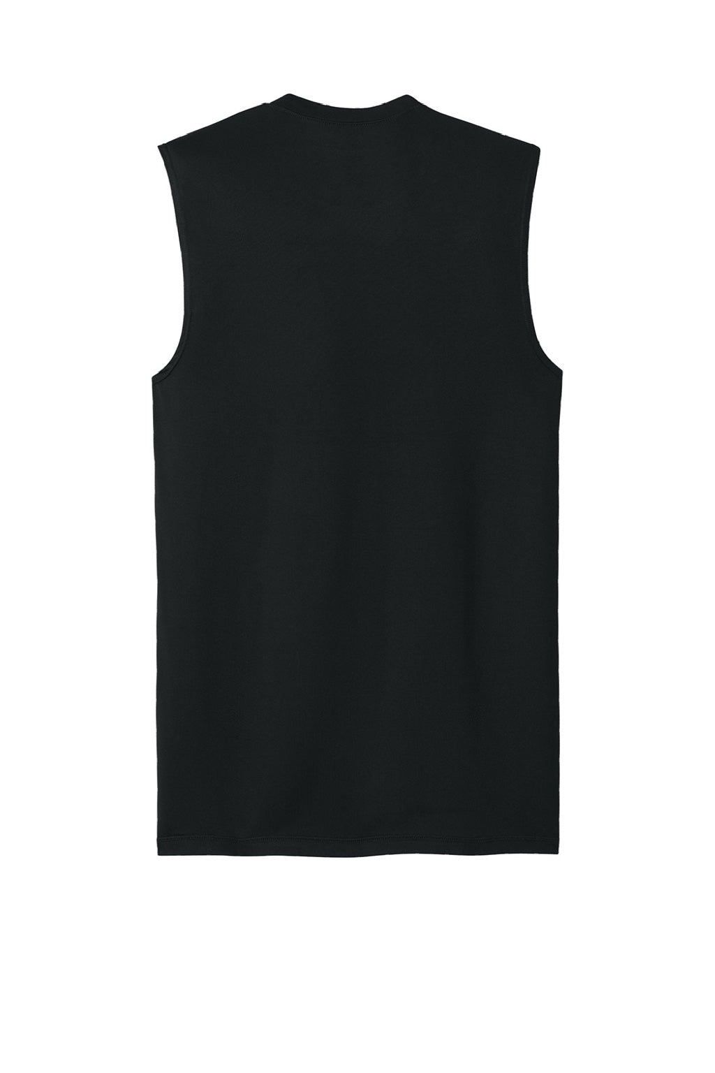 Sport-Tek ST121SL Mens PosiCharge Compression Tank Top Black Flat Back