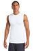 Sport-Tek ST121SL Mens PosiCharge Compression Tank Top White Model Front