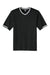 Sport-Tek ST221 Mens Tough Mesh V-Neck Baseball Jersey Black Flat Front