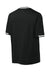 Sport-Tek ST221 Mens Tough Mesh V-Neck Baseball Jersey Black Forn Back