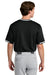 Sport-Tek ST221 Mens Tough Mesh V-Neck Baseball Jersey Black Model Back