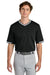 Sport-Tek ST221 Mens Tough Mesh V-Neck Baseball Jersey Black Model Front