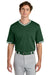 Sport-Tek ST221 Mens Tough Mesh V-Neck Baseball Jersey Forest Green Model Front