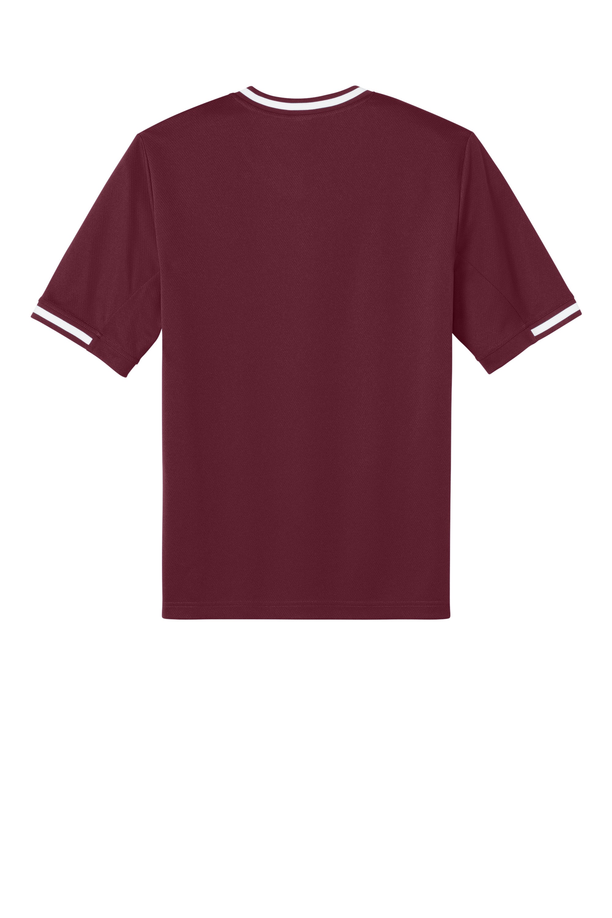 Sport-Tek ST221 Mens Tough Mesh V-Neck Baseball Jersey Maroon Flat Back