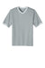 Sport-Tek ST221 Mens Tough Mesh V-Neck Baseball Jersey Silver Grey Flat Front