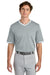 Sport-Tek ST221 Mens Tough Mesh V-Neck Baseball Jersey Silver Grey Model Front