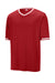 Sport-Tek ST221 Mens Tough Mesh V-Neck Baseball Jersey True Red Forn Back