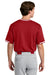 Sport-Tek ST221 Mens Tough Mesh V-Neck Baseball Jersey True Red Model Back