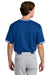 Sport-Tek ST221 Mens Tough Mesh V-Neck Baseball Jersey True Royal Blue Model Back