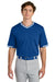 Sport-Tek ST221 Mens Tough Mesh V-Neck Baseball Jersey True Royal Blue Model Front