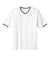 Sport-Tek ST221 Mens Tough Mesh V-Neck Baseball Jersey White Flat Front