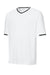 Sport-Tek ST221 Mens Tough Mesh V-Neck Baseball Jersey White Forn Back