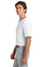 Sport-Tek ST221 Mens Tough Mesh V-Neck Baseball Jersey White Model Side