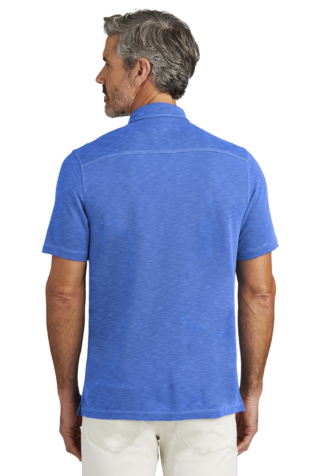 Tommy Bahama ST224065TB Mens Palmetto Paradise Short Sleeve Polo Shirt Team Blue Model Back